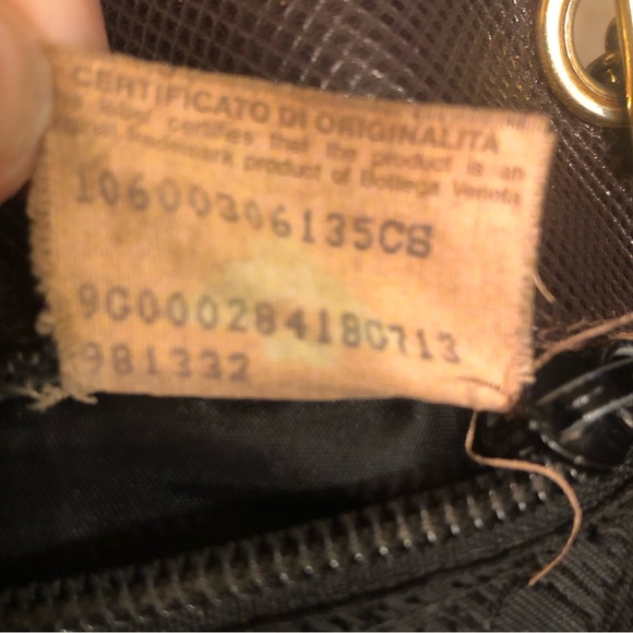 Bottega Veneta RARE vintage brown embossed leather shoulder bag with gold chain - Picture 15 of 16